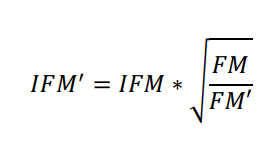 Fórmula para calcular la intensidad de un determinado factor de servicio