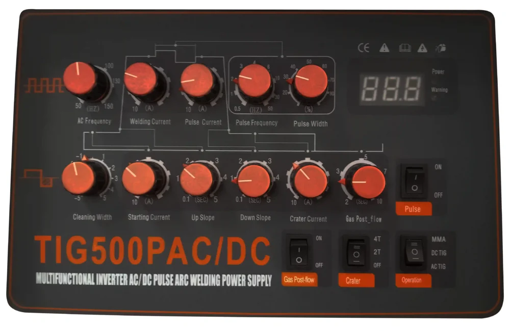 panel de control de TIG 500P AC DC TSOLDA 11zon