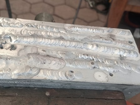 pruebas de soldadura de aluminio